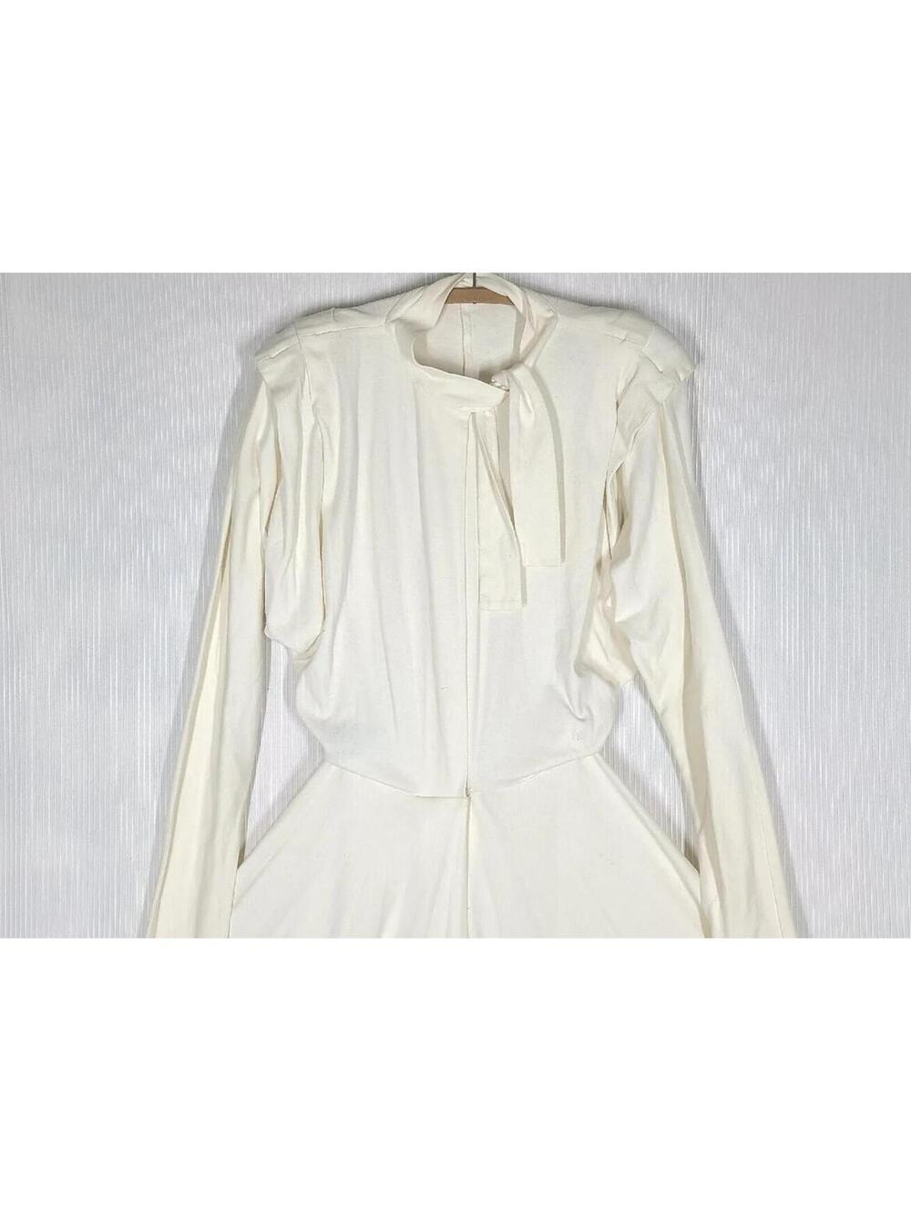 Vtg 70s OMO Norma Kamali Knit Dress XLong Sleeve Wrap Circle Skirt Early Rare - Picture 2 of 13
